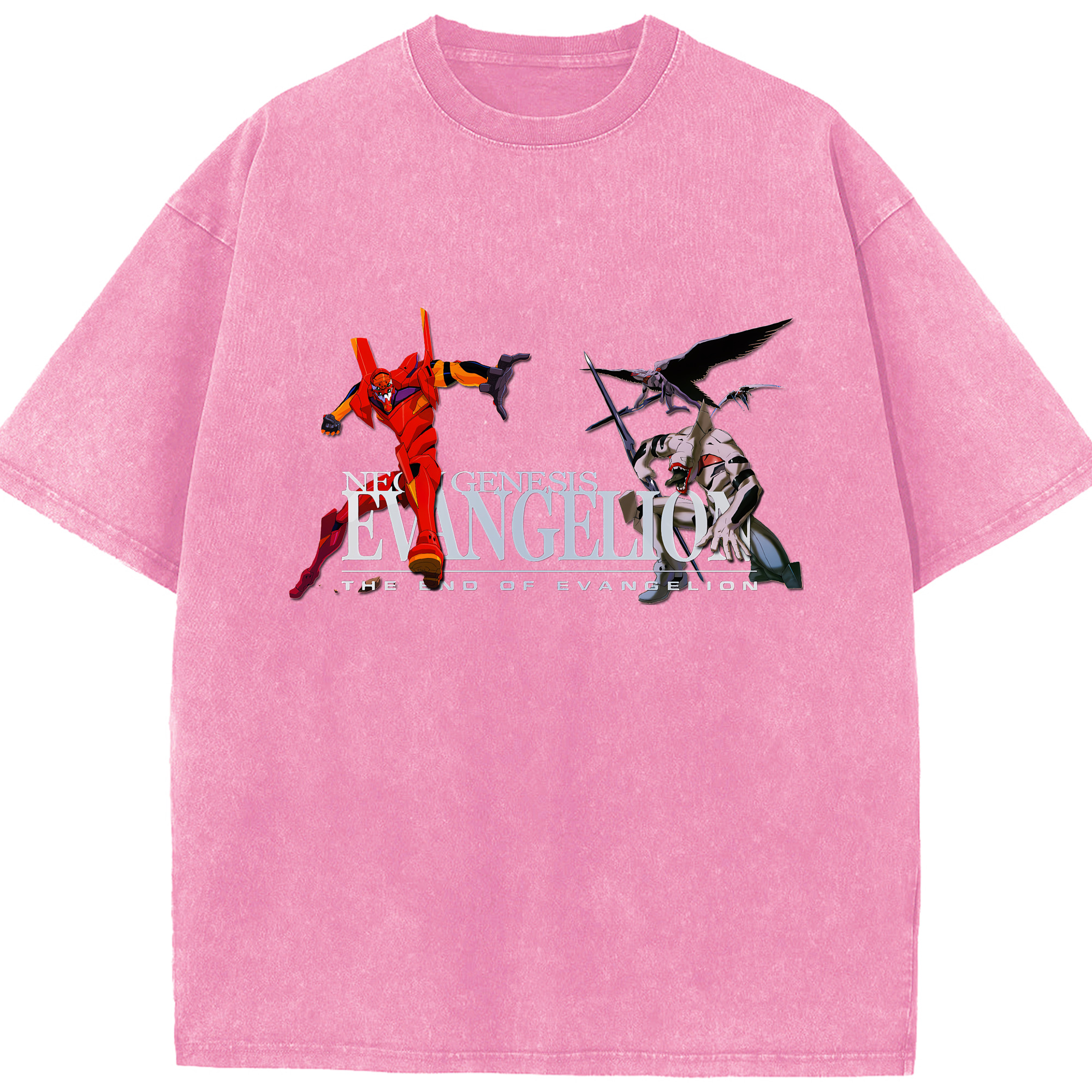 （画像用） EVA 新世紀エヴァンゲリオン 綿100% ヴィンテージ風 半袖Tシャツ（フロントプリント）
